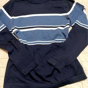 Blue sweater with stripe